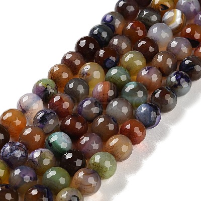 Natural Agate Beads Strands G-M437-B01-01F-1