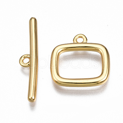 Brass Toggle Clasps KK-T063-100G-NF-1