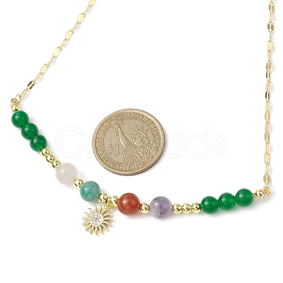 Natural & Dyed Malaysia Jade Beaded Necklaces for Women NJEW-JN04802-1