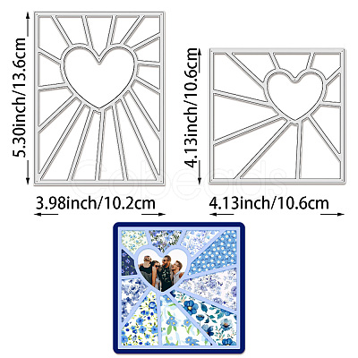 Carbon Steel Cutting Dies Stencils DIY-WH0309-1721-1