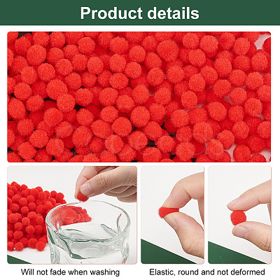 PandaHall Elite 1000Pcs DIY Doll Craft Pom Pom Yarn Pom Pom Balls AJEW-PH0004-68-1