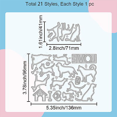 Carbon Steel Cutting Dies Stencils DIY-WH0309-1751-1