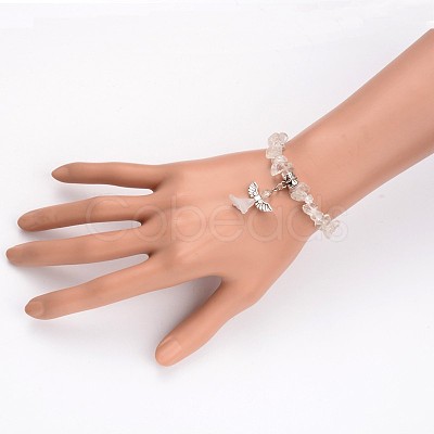 Natural Crystal Kids Bracelets BJEW-JB02062-01-1