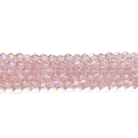 Transparent Electroplate Glass Beads Strands GLAA-F029-2mm-D26-1