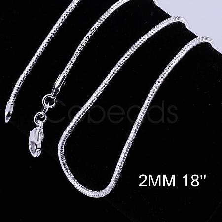 Brass Round Snake Chain Necklaces NJEW-BB10864-18-1