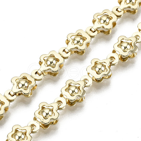 Brass Flower Link Chains CHC-N018-063-1