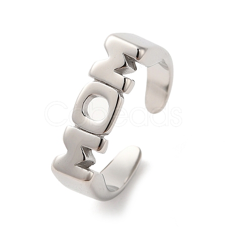 Mother's Day Theme 304 Stainless Steel Rings for Women RJEW-D023-01G-02-1
