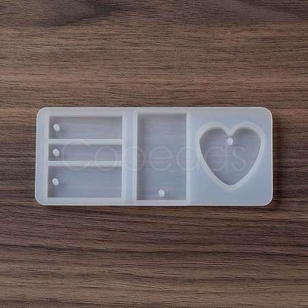 DIY Heart & Rectangle Pendant Food Grade Silicone Molds SIMO-C003-04-1