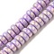 Handmade Polymer Clay Beads Strands, with Glitter Powder, Rondelle, Lilac, 7~7.5x3~3.5mm, Hole: 1.6mm, about 116~118pcs/strand, 15.55~15.94''(39.5~40.5cm)