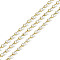 Ion Plating(IP) 304 Stainless Steel Dapped Chains, with Enamel with Spool, Unwelded, White, 8.5x4x1.5mm