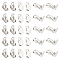 Unicraftale 304 Stainless Steel Clip-on Earring Findings, Flat Round, Stainless Steel Color, Tray: 9.8mm, 16x10x7mm, 50pcs/box