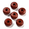 Natural Red Jasper European Beads, Large Hole Rondelle Beads, 14~14.5x7.7~8.3mm, Hole: 4mm