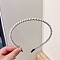 Alloy with Plastic Pearl Hair Bands, Hair Bands for Women Girls, Silver, 120mm