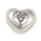 Brass Micro Pave Cubic Zirconia Beads, Heart, Clear, 7x8x5mm, Hole: 1.2mm