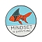 Mindset Is Everything Black Alloy Brooches, Enamel Pins for Clothes Backpack, Fish, Flat Round, 29x1.5mm