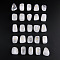 Viking Runes Engraved Tumbled Natural Quartz Crystal Rune Stones, Healing Stones for Chakras Balancing, Meditation, Reiki, Divination, 20~25mm, 25pcs/set