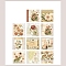 50pcs Retro Scrapbook Paper, Collage Creative Journal Decoration Backgroud Sheets, Flower, Bisque, 140x140mm, 50pcs/set