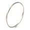 Non-Tarnish 304 Stainless Steel Plain Bangles, Stainless Steel Color, Inner Diameter: 2-5/8 inch(6.55cm)