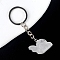 Quartz Crystal with Metal Keychain, Snail, 7cm