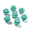 Synthetic Coral Carved Beads, Dyed, Flower, Turquoise, 8.5x8.5x8mm, Hole: 1.2mm