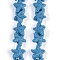 Synthetic Coral Dyed Carved Beads Strands, Starfish, Cornflower Blue, 10~11x10x5.5mm, Hole: 0.8mm, about 31pcs/strand, 10.04''(25.5cm)