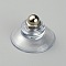 Silicone Strong Suction Cup Holders, with Iron M6 Cap Nut, Bathroom Kitchen Shelf Accessories, Clear, 32x19mm