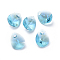 Glass Rhinestone Charms, Faceted, Teardrop, Aquamarine, 10x8x4.5mm, Hole: 1.2mm