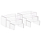 Acrylic Risers Display, U-Shape Jewelry Display Holder, for Jewelry Display Store Fixture Table Decorations, Clear, 12.5x10x5.3cm, 16x10x7.9cm, 20x10x10.2cm, 6pcs/set