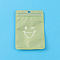 Plastic Zip Lock Bags, Resealable Small Jewelry Storage Bags Self Seal Bags, Top Seal, Rectangle with Smiling Face, Light Green, 13x8cm