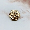 Alloy Shank Buttons, 1-Hole, Flower, Golden, 20mm