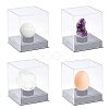 Square Transparent Acrylic Baseball Display Case CON-WH0092-19-4
