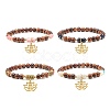 Lotus Charm Bracelet BJEW-JB07134-1