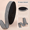 PandaHall Elite Polyester Jacquard Herringbone Ribbons OCOR-PH0002-90A-4