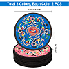   16Pcs 8 Colors Polyester Cup Mat DJEW-PH0001-06-4