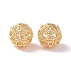 Brass Hollow Round Beads KK-P226-12CG-2