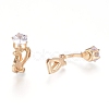 Brass Clip-on Earring Findings KK-L198-011G-2