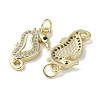 Brass Micro Pave Cubic Zirconia Pendants KK-G485-27B-G-2