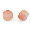 Baking Painted Glass Flat Round Beads DGLA-T003-002-5