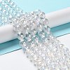 Electroplated Synthetic Quartz Crystal Beads Strands G-Z038-A02-03AB-1-2