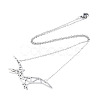 Non-Tarnish 201 Stainless Steel Pendant Necklaces NJEW-T009-JN059-1-40-2