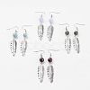 Natural Gemstone Beads Dangle Earrings EJEW-JE02574-1