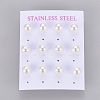Plastic Imitation Pearl Stud Earrings STAS-D0001-03-G-3