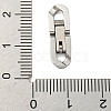 Non-Tarnish 304 Stainless Steel Fold Over Clasps STAS-B029-05A-1-3