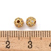 Rack Plating Brass Micro Pave Cubic Zirconia Beads KK-F878-01G-2