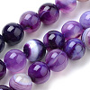 Natural Striped Agate/Banded Agate Beads Strands X-G-S259-04F-6mm-1