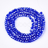 Electroplate Glass Beads Strands EGLA-T013-04B-2