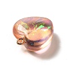 Transparent Resin Pendants RESI-F035-02B-3