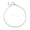 Faceted Rondelle Glass Beaded Necklace for Women NJEW-M208-01H-3