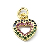 Brass Micro Pave Colorful Cubic Zirconia Pendants KK-H475-14G-04-1