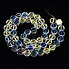 Electroplate Transparent Glass Beads Strands EGLA-N002-23A-B01-4